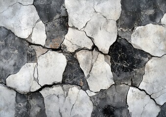 Fototapeta premium Close-up view of a cracked concrete surface.