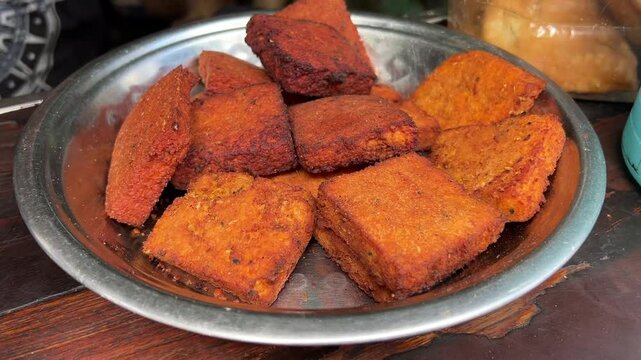 Dhoka dalna, a Bengali salty snacks used to make curry.