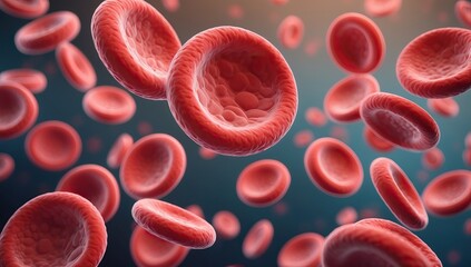Magnified View of Red Blood Cells in a Dynamic Environment