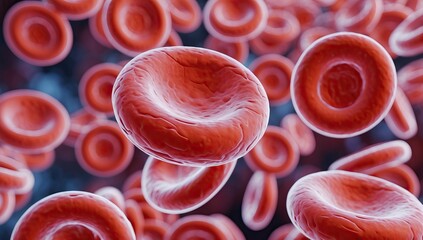 Magnified View of Red Blood Cells in a Dynamic Environment