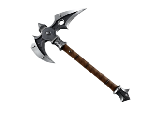 A fearsome battle axe ready for combat.