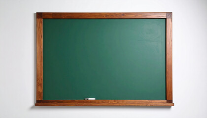 Blank green school chalkboard. Mock-up. Close-up.