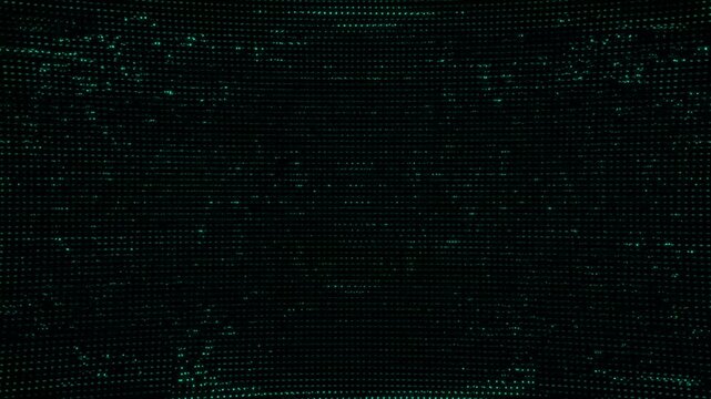 Abstract Digital Glitch Art Teal and Black Pixelated Texture