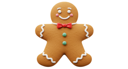 Isolated 3D Gingerbread Man