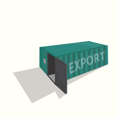 export container vector illustration