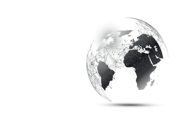 AI glass globe isolated on white background