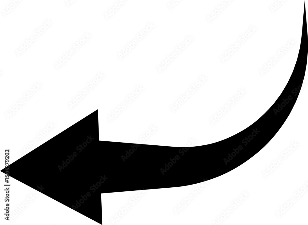 Fototapete black arrow icon. arrow vector isolated on transparent background. cursor modern simple different ar