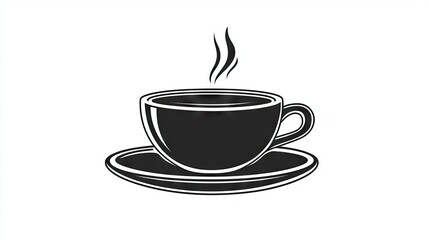 Obraz premium A hot beverage in a cup and saucer.