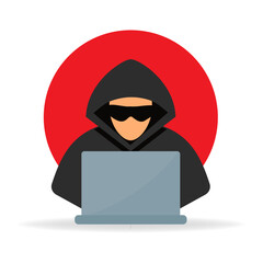 a vector illustration of a hacker hoodie