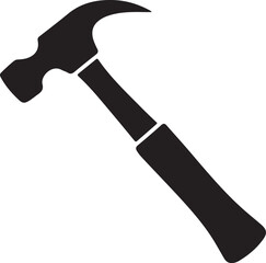 Hammer silhouette vector icon design.