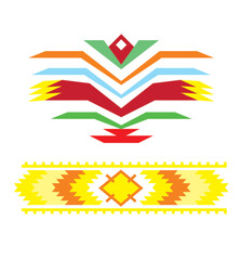 Element of the national ornament of the Carpathian region. Symmetrical geometric patterns is often used on towels and carpets.