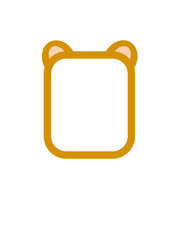 Obraz premium Children's frame for text and photos with animal ears