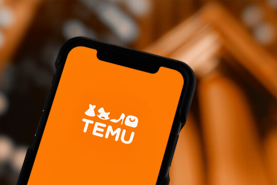 Guilherand-Granges, France - May 26, 2025. Temu, global online marketplace by PDD Holdings, offers low-cost fashion, home, beauty, and gadgets shipped direct from suppliers.
