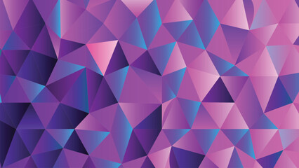 Colorful polygon mosaic, vibrant low poly design, trendy abstract art, seamless digital wallpaper