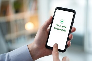 businessman holding mobile phone