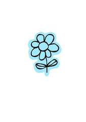 Fototapeta premium Simple flower sticker