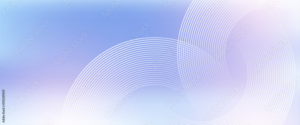 Aufkleber modern abstract blue background with circle lines. geometric stripe line art design for poster, broc