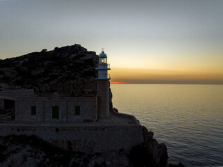 Isla de Dragonera al atardecer en Baleares