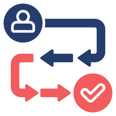 User Journey glyph color icon