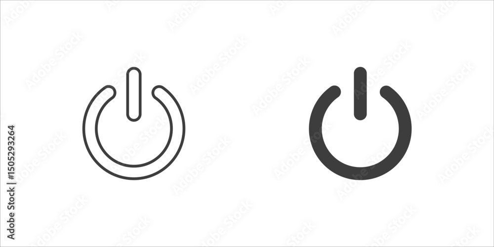 Aufkleber web icon push-button power