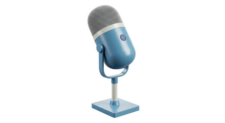 Isolated Blue Microphone