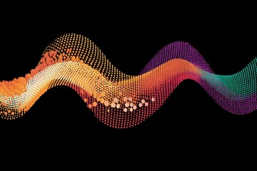 Colorful Dots Create a Vibrant Wave Pattern Symbolizing Diversity and Unity During a Pride Celebration