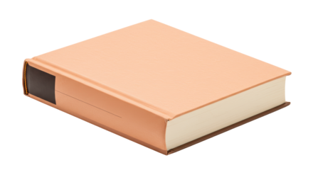 Isolated hardcover book