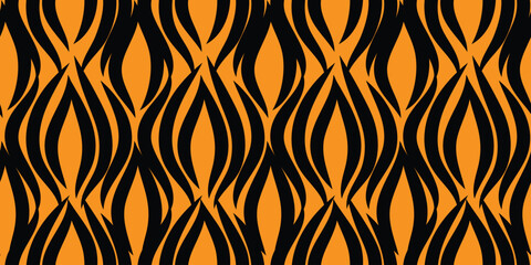Abstract fire. Geometric seamless pattern. Vector illustration.