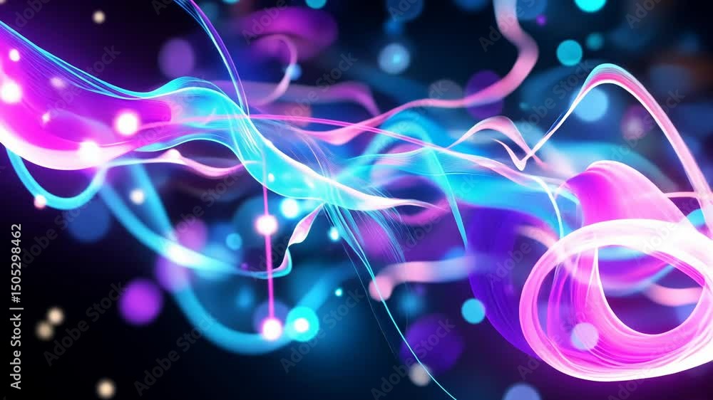 Aufkleber vibrant abstract light trails forming dynamic and colorful patterns.
