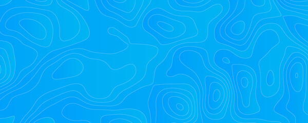 Blue topographic map design displaying contours and elevation depictions with gradient effect
