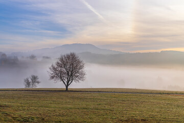 Typical landscape in National park Polana mountains, Slovakia