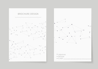 Network design. Connect dots and lines