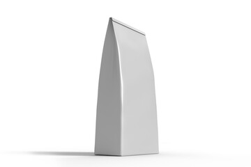 3D Realistic blank pouch plastic bag mockup with zipper isolated. Ziplock bag product containers for presentation branding coffee, candy, spices, food pouch, snack sachet or resealable packaging