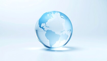 Glass Globe with World Map, and Global.