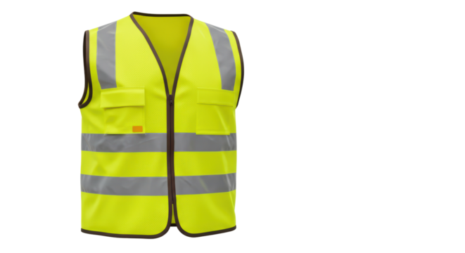 Isolated High Visibility Safety Vest