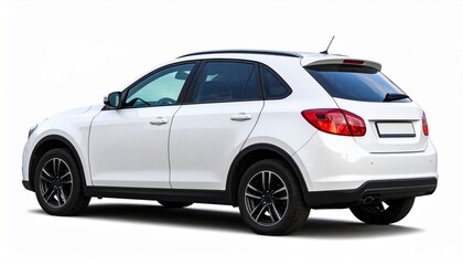 Passenger car isolated on a white background, with clipping path. Full Depth of field