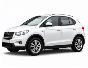 Passenger car isolated on a white background, with clipping path. Full Depth of field