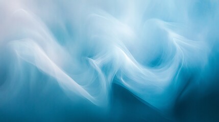Soft ethereal blue cloud swirling and blending in abstract digital art background image