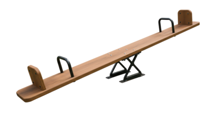 Isolated Wooden See-Saw