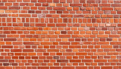 Obraz premium Old red brick wall background, wide panorama of masonry 