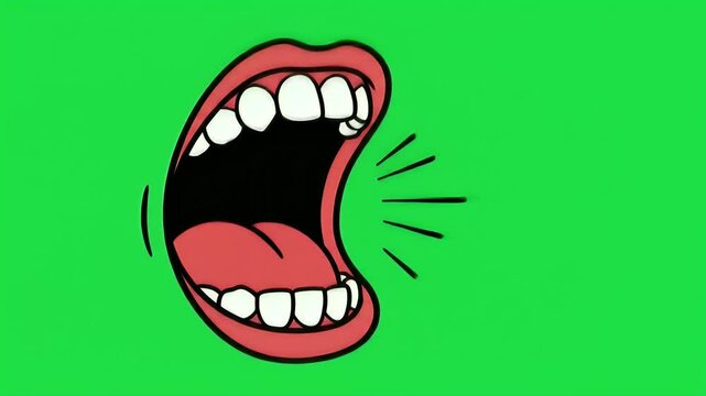 Open mouth illustration