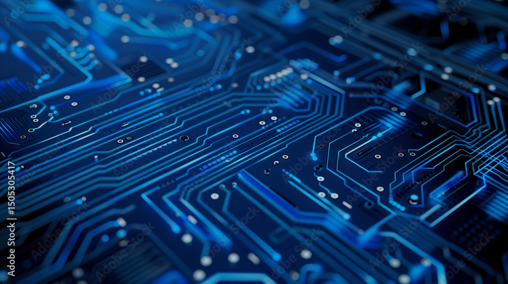 Poster abstract digital background with technology circuit board texture. futuristic digital electric tech 