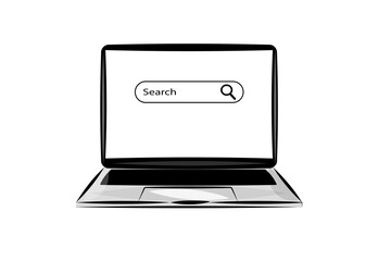 laptop computer with blank screen