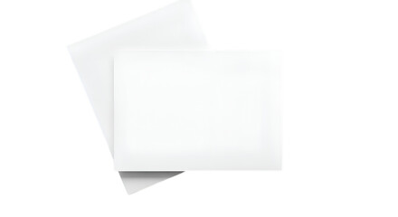 White Cards Isolated on Transparent Background for Mockup or Design Template
