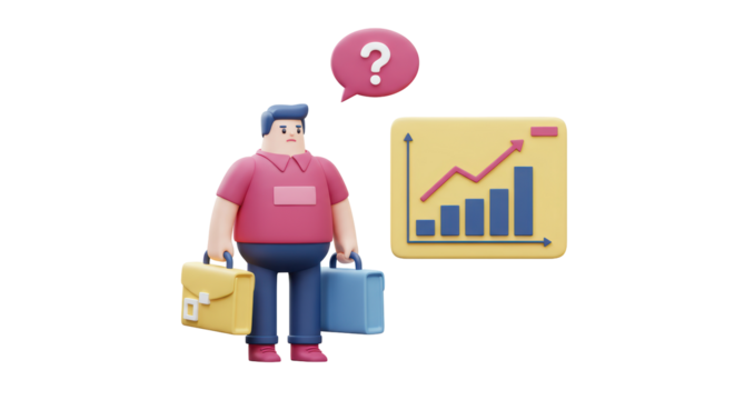 Isolated Businessman with Question Mark