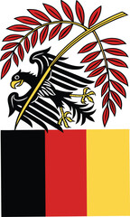 Germany flag vector illustration of an eagle