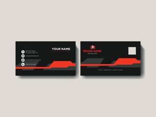 Modern Business Card Design for Professionals, Elegant and modern business card design with blue gradient and waves