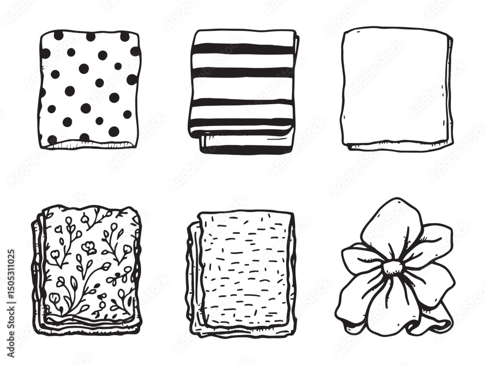 Poster minimal napkin line artwork perfect for table setting