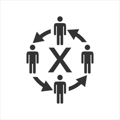 teamwork icon vector, vector workteam