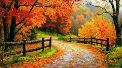 Obraz premium autumn in the city park